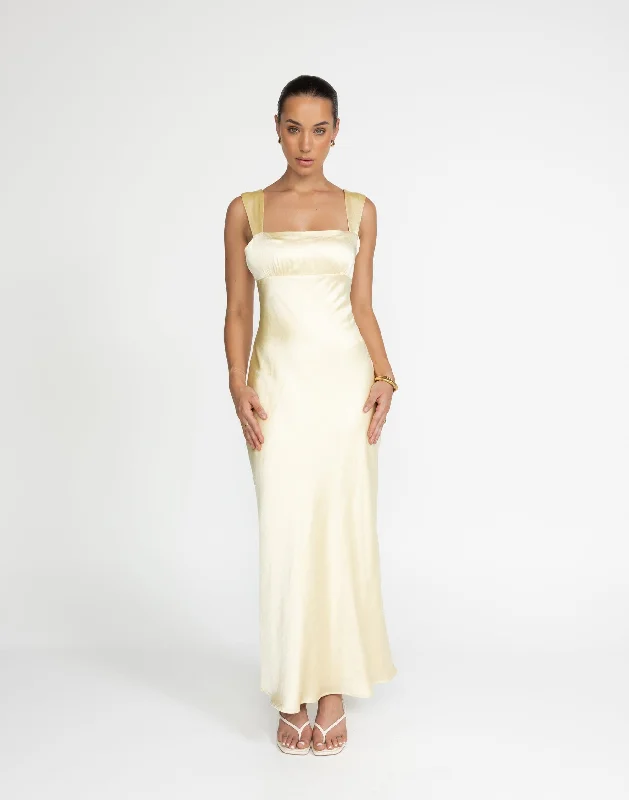 Low-Cost Formal Maxi Dresses -Low-Cost Formal Maxi Dresses -Mimosa Maxi Dress (Lemon)