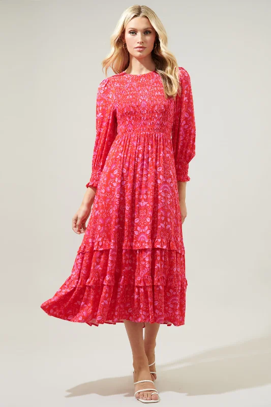 Sweeping Jade Maxi Dresses -Sweeping Jade Maxi Dresses -Ranier Pink Paisley Ludlow Smocked Maxi Dress