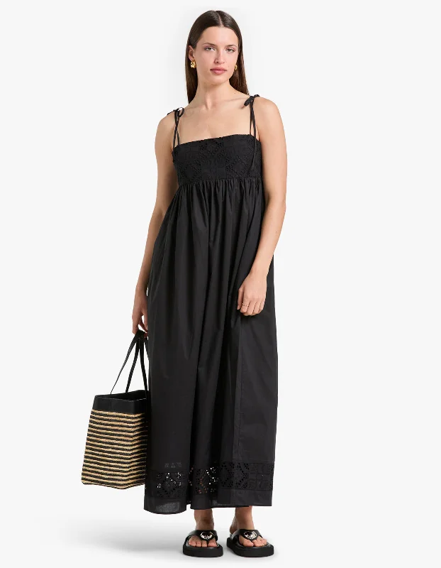 Exposed Back Cerulean Maxi Dresses -Exposed Back Cerulean Maxi Dresses -Celia Maxi Dress - Black