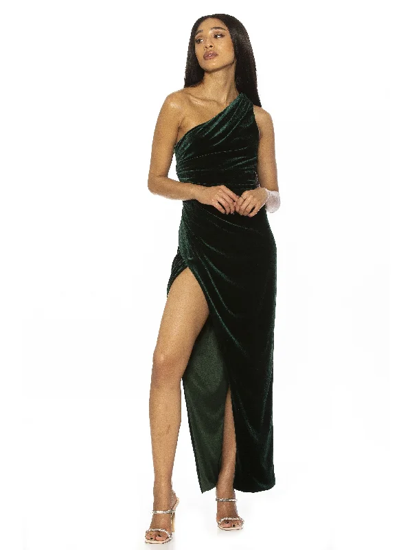 Choker Celebration Maxi Dresses -Choker Celebration Maxi Dresses -Alessi Velvet Maxi Gown