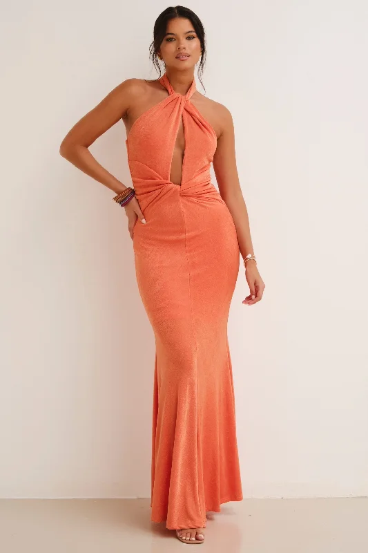 Lustrous Maxi Dresses -Lustrous Maxi Dresses -Malibu Maxi Dress Orange