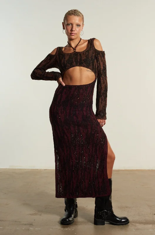 Trapeze Jet Maxi Dresses -Trapeze Jet Maxi Dresses -Ascend Cut Out Maxi Dress