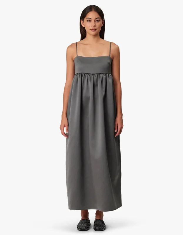 Tiffany Ruched Celebration Maxi Dresses -Tiffany Ruched Celebration Maxi Dresses -Sydney Maxi Dress - Smoke