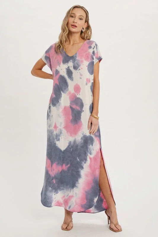 Cozy Azure Maxi Dresses -Cozy Azure Maxi Dresses -Maggie Tie Dye Maxi