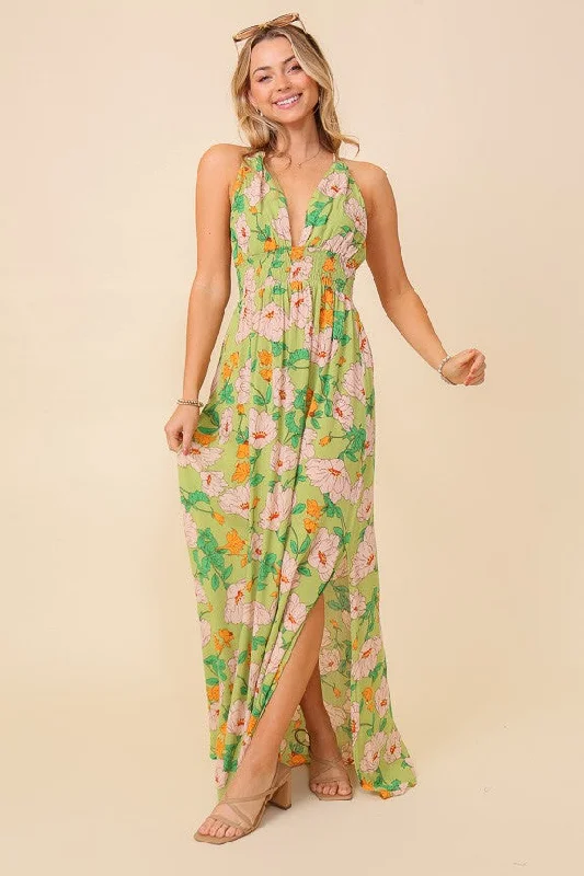 Economical Celebration Maxi Dresses -Economical Celebration Maxi Dresses -Judith Floral Maxi