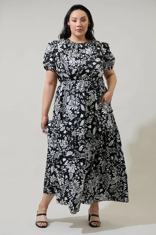 Lurex Celebration Maxi Dresses -Lurex Celebration Maxi Dresses -Pine Hill Floral Becca Tiered Maxi Dress Curve