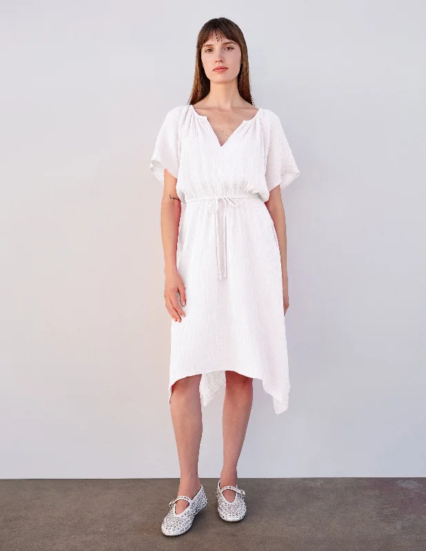 Alluring Maxi Dresses -Alluring Maxi Dresses -Sundry Handkerchief Hem Maxi in White