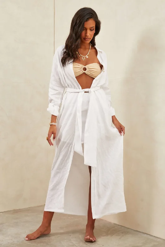 Anytime Maxi Dresses -Anytime Maxi Dresses -Aura Linen Maxi Dress White