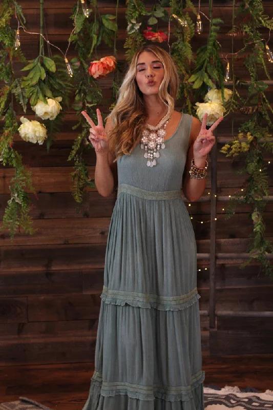 Celebration Oatmeal Maxi Dresses -Celebration Oatmeal Maxi Dresses -Dusty Seafoam Maxi Dress