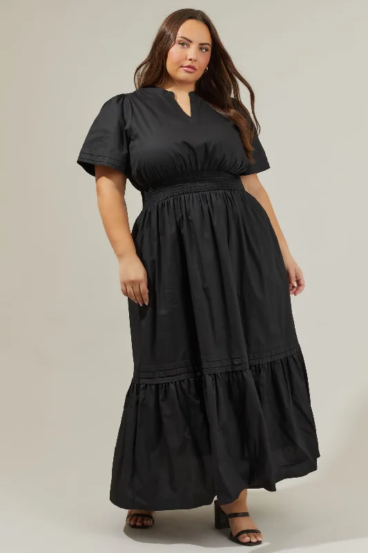 Tiffany Tiny Maxi Dresses -Tiffany Tiny Maxi Dresses -Belraj Poplin Maxi Dress Curve