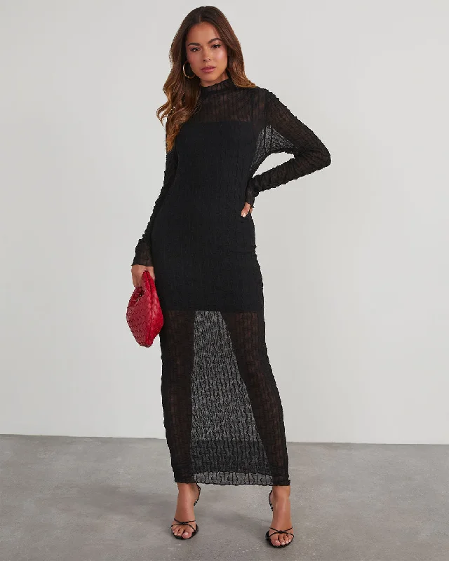 Twill Midi Dresses -Twill Midi Dresses -Take Me Dancing Long Sleeve Midi Dress