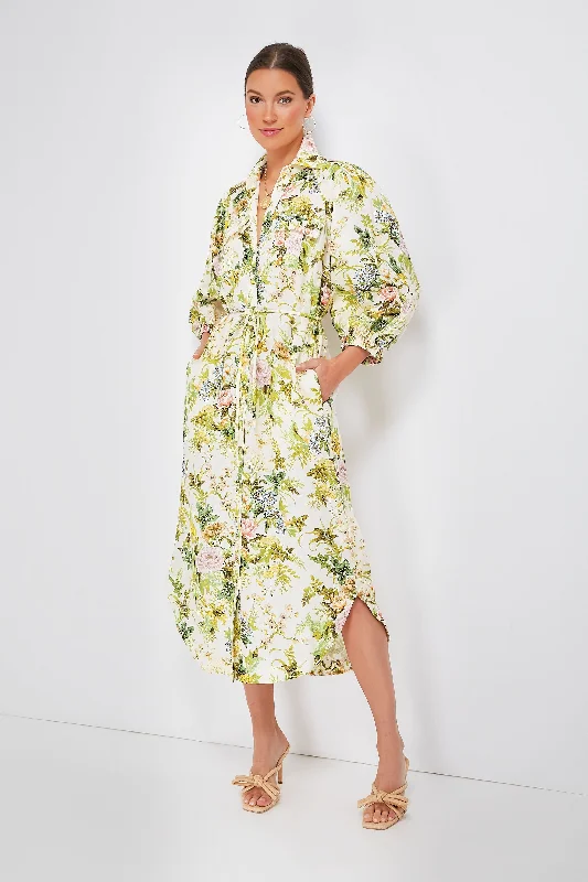 Covered Sleeve Sunny Midi Dresses -Covered Sleeve Sunny Midi Dresses -Multi Eden Midi Dress