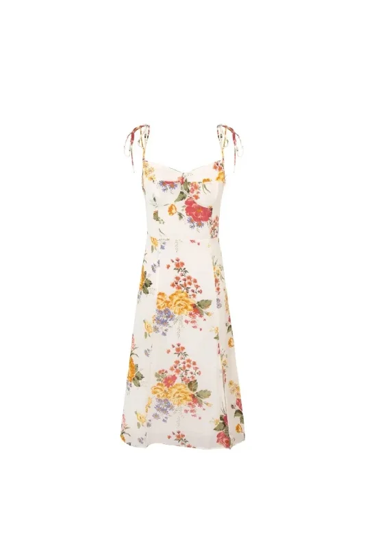 Botanical Sunny Midi Dresses -Botanical Sunny Midi Dresses -'Imogen' Strappy Sleeveless Floral Printed Midi Dress