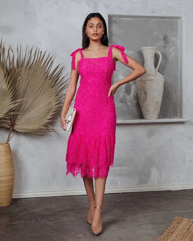 Ruby Twill Sunny Midi Dresses -Ruby Twill Sunny Midi Dresses -Miami High Tea Lace Midi Dress