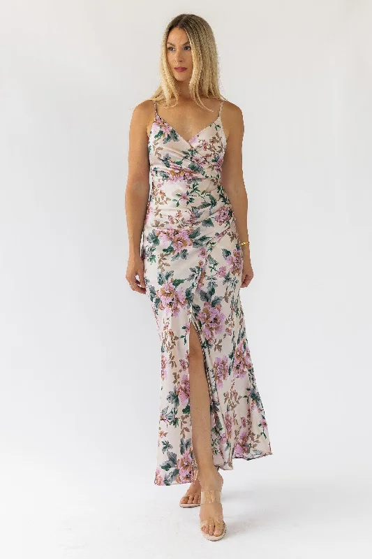 Ruby Contoured Midi Dresses -Ruby Contoured Midi Dresses -Scarlette Ivory Floral Midi Dress - Final Sale