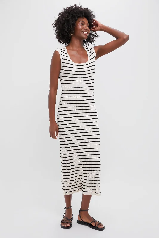 Pearl Daywear Midi Dresses -Pearl Daywear Midi Dresses -Sandshell Gisele Stripe Midi Dress