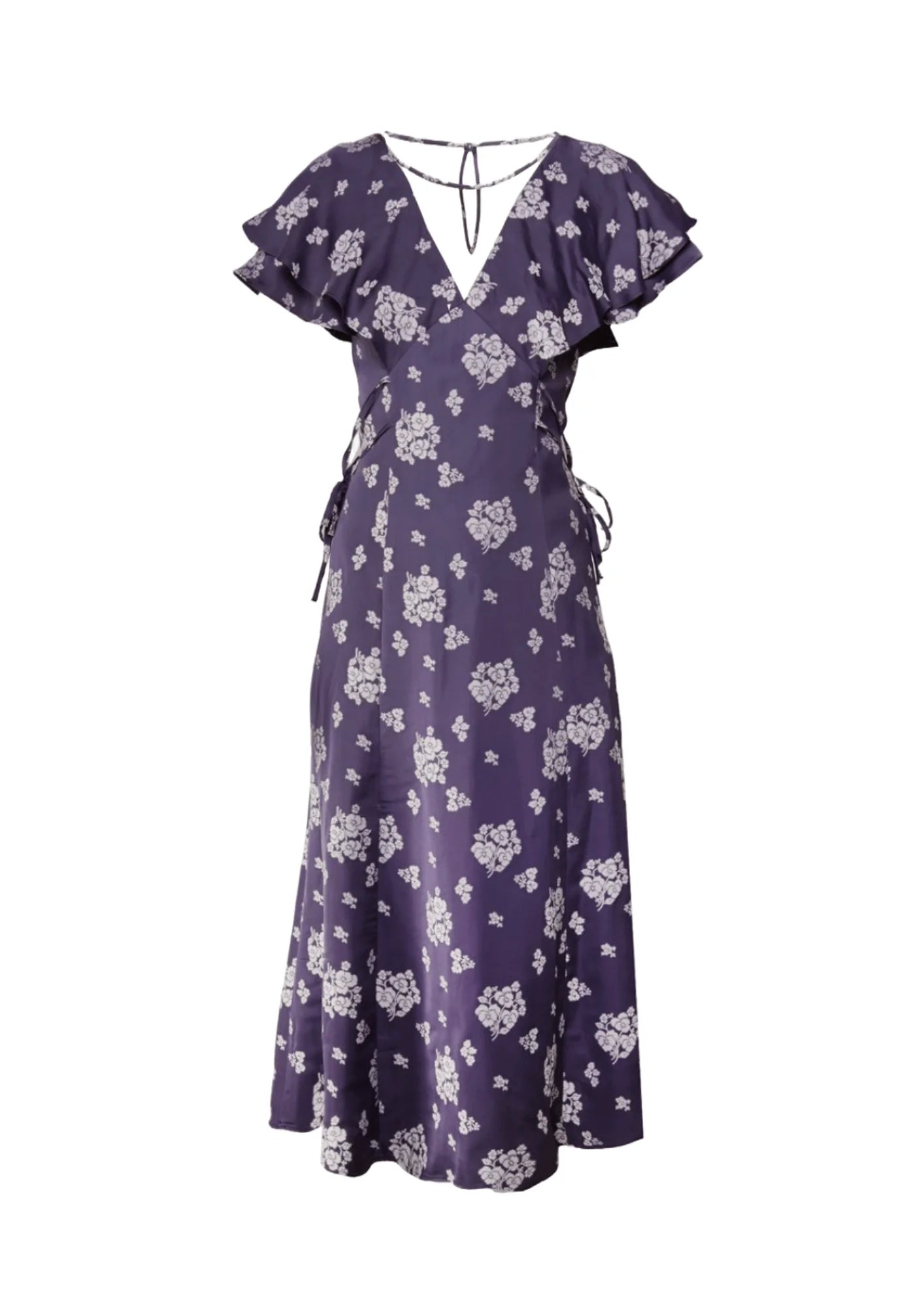 Cutout Forest Midi Dresses -Cutout Forest Midi Dresses -PURPLE PENISOLA MIDI DRESS