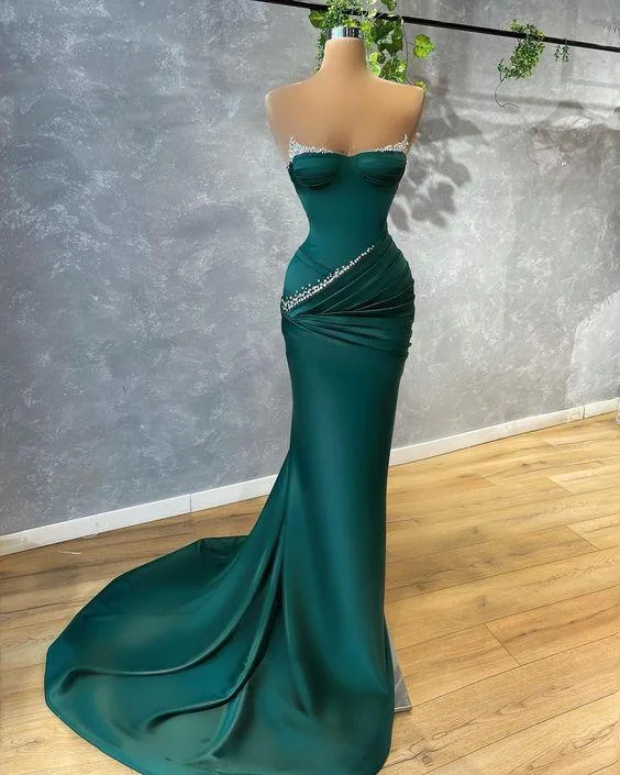 Dignitary Evening Dress -Mermaid Beading long Evening Prom Dress C2143