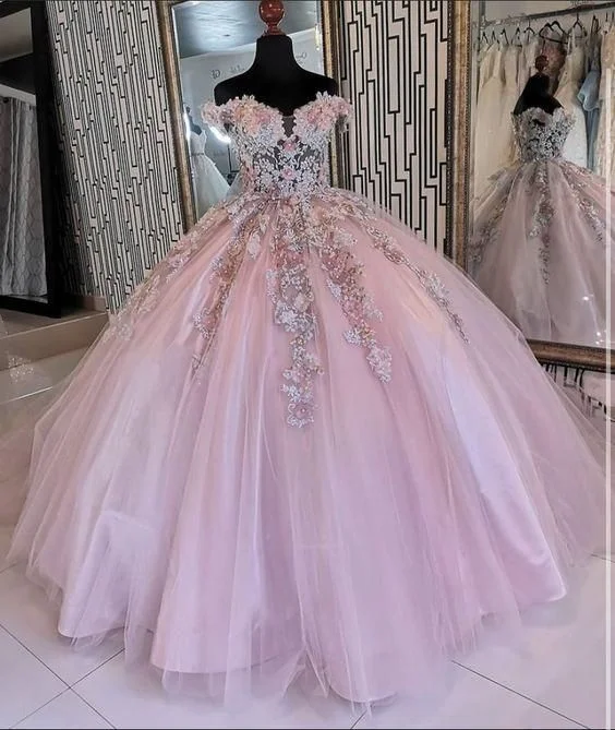 Current Supper Evening Dress -Pink ball gown Evening Prom Dress  C1599