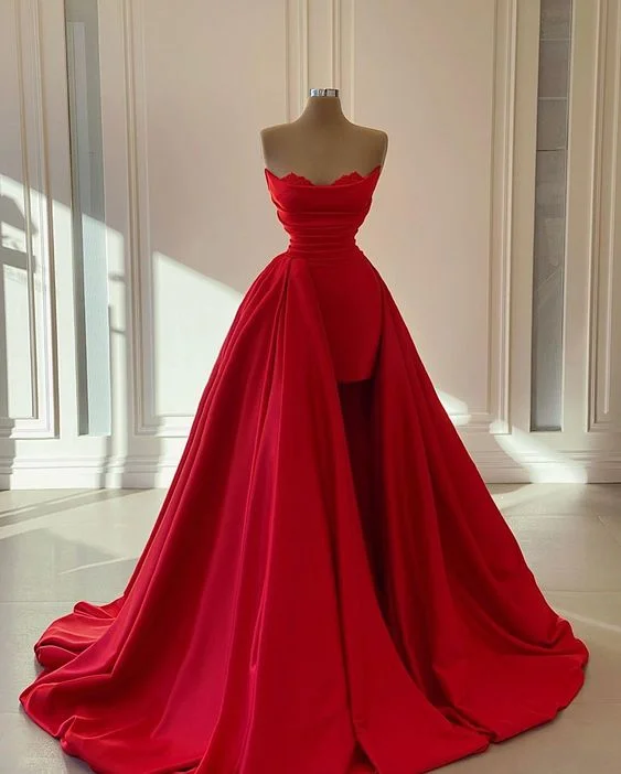 Low-Cut Eggplant Evening Dress -Red prom dress Evening Gown Pageant Dress C1301