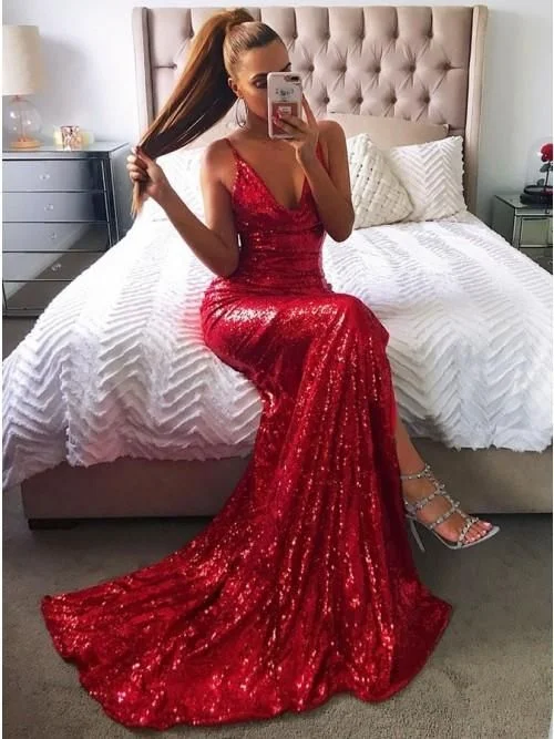 Alabaster Splendid Debutante Evening Dress -Sexy Shinning Prom Dress, Evening Dress, Special Occasion Dress, Formal Dress, Graduation School Party Gown  C1399