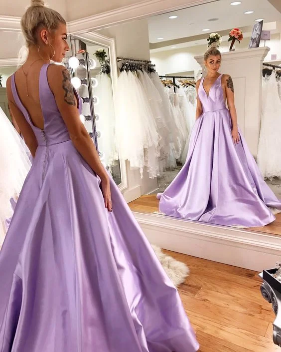 Shine Banquet Evening Dress -Simply Lavender Long Prom Dress Graduation Dress C380