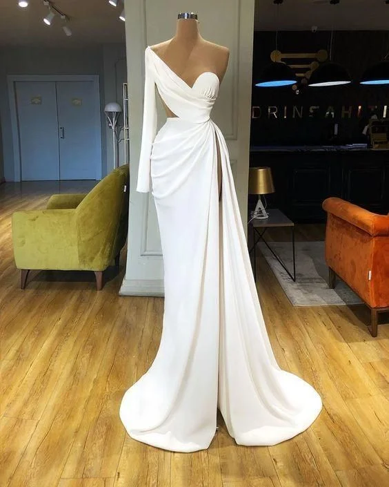 Extravagant Obsidian Evening Dress -white Prom Dresses, Prom dress  C1503