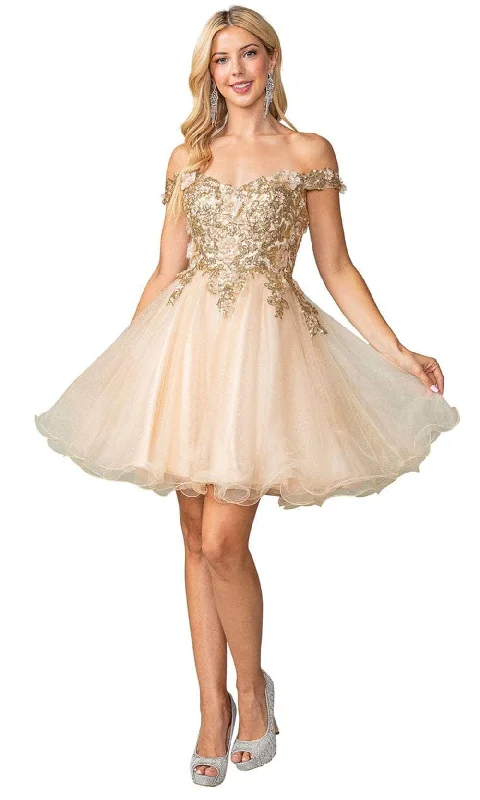 Party Dress Cosmic Beauty-Dancing Queen 3349 - Gilded Bodice Cocktail Dress