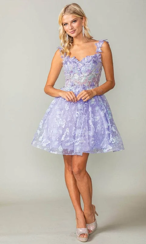 Party Dress Secret Garden-Dancing Queen 3361 - Butterfly Ornate Cocktail Dress