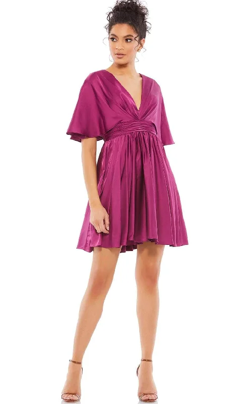 Party Dress Autumn-Ieena Duggal 26605 - Kimono-Styled Short Dress