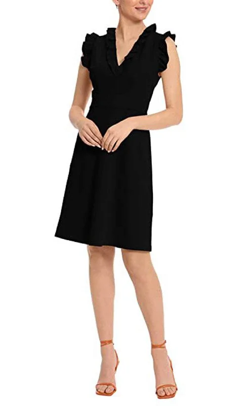 Party Dress Balletcore-Maggy London G5197M - Ruffle Sleeve Sheath Short Dress