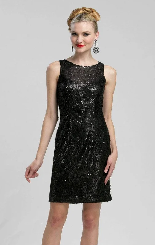 Party Dress Pearl-Sue Wong - N3211 Sleeveless Jewel Illusion Sequined Sheath Dress