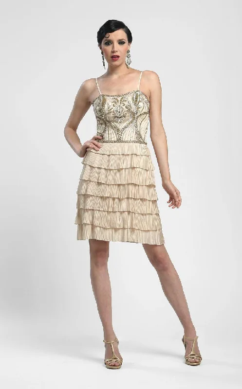 Party Dress Enchanted Forest-Sue Wong - N4100 Sleeveless Tiered Ruffle Cocktail Dress