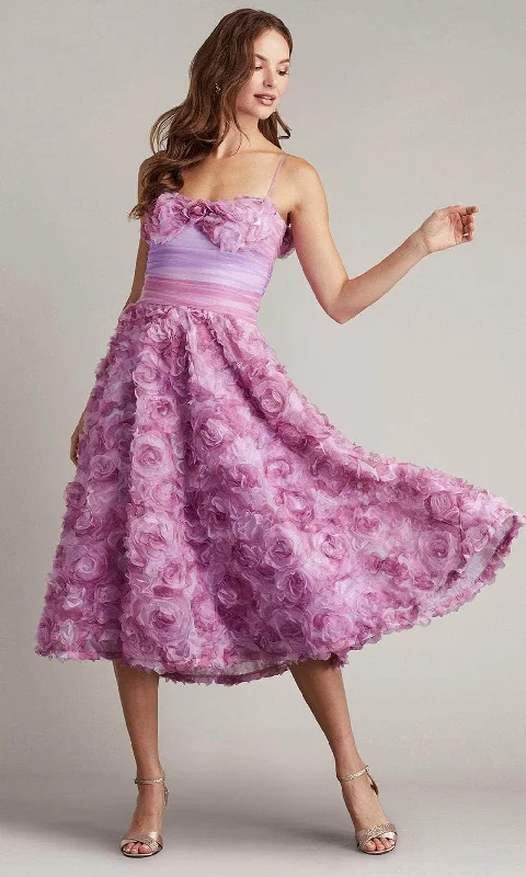 Party Dress Fashion Blogger Look-Tadashi Shoji CFI24315MD - Floral Bustier Cocktail Dress