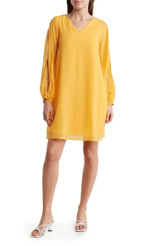 Tash + Sophie T6464 - Split Sleeve Short Chiffon Dress