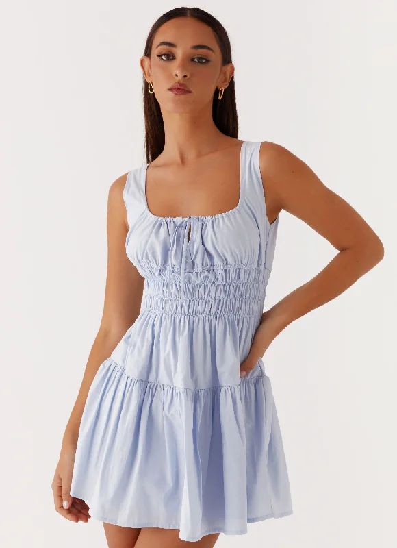 Seaside Mini Dresses -Addison Mini Dress - Blue