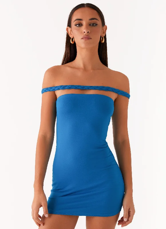 Tangerine Lounge Mini Dresses -Sunday Sun Mini Dress - Royal Blue